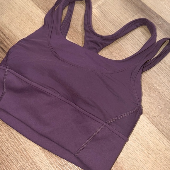 Lululemon Wunder Mesh Train Layered Sports Bra in Grape Thistle Purple Size 2 - Picture 4 of 9